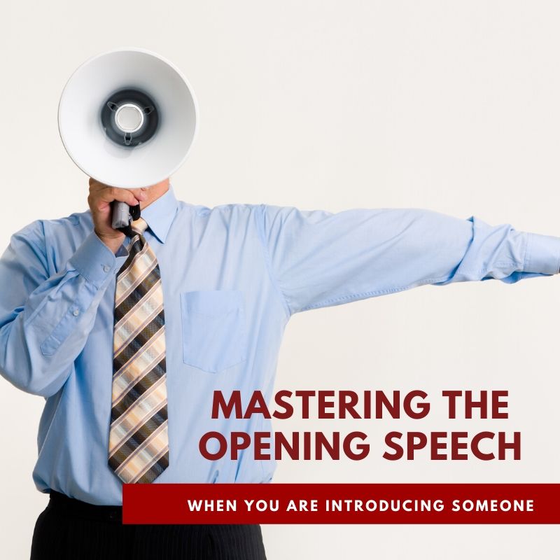 Mastering the Opening Speech in a Conference  Speak to Succeed!